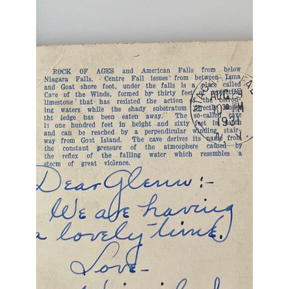 Vintage 1931 Lithograph Ephemera Postcard Travel Souvenir Niagara Falls, NY USA - Picture 8 of 10